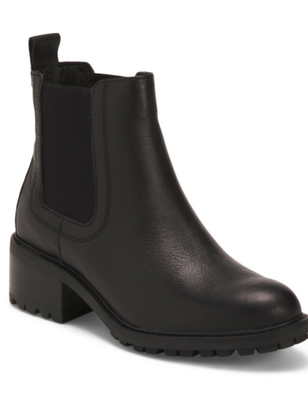 SOFFT Black Chelsea Lug Heel Ankle Boot - Women's